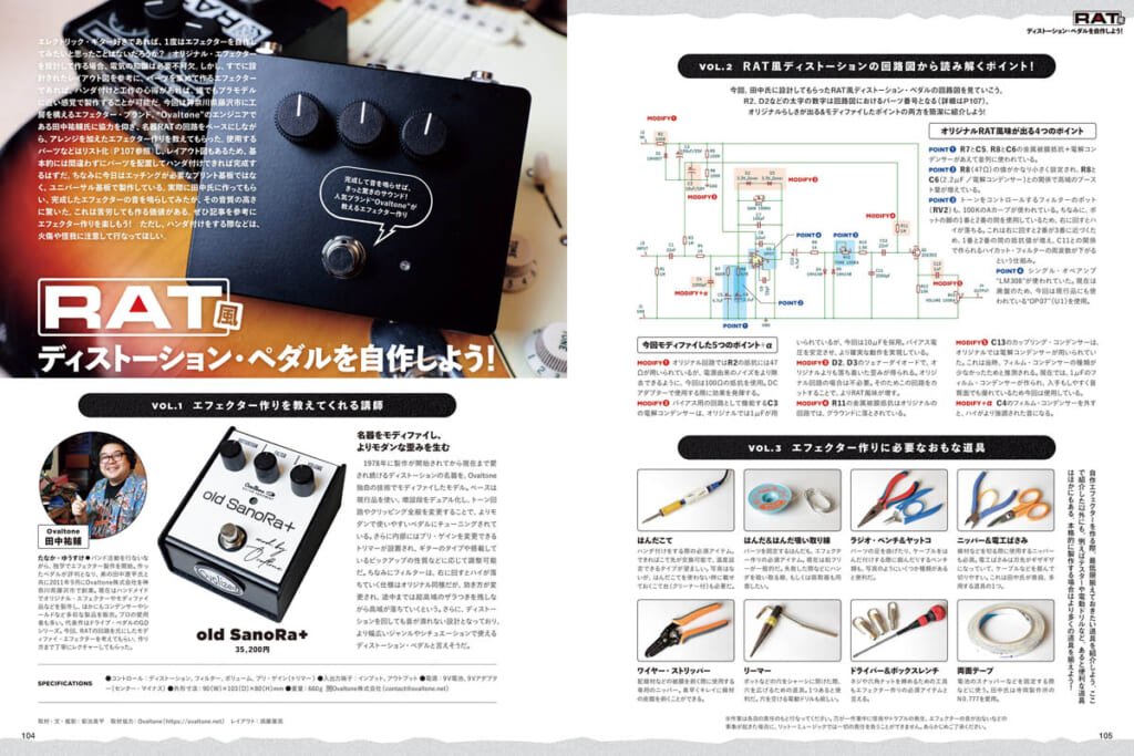 ギター・マガジン2024年11月号特集：RAT1台を商売道具に | ギター