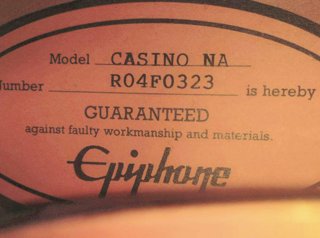 カジノで辿るエピフォンの生産場所と仕様変遷：1995年～ 韓国製