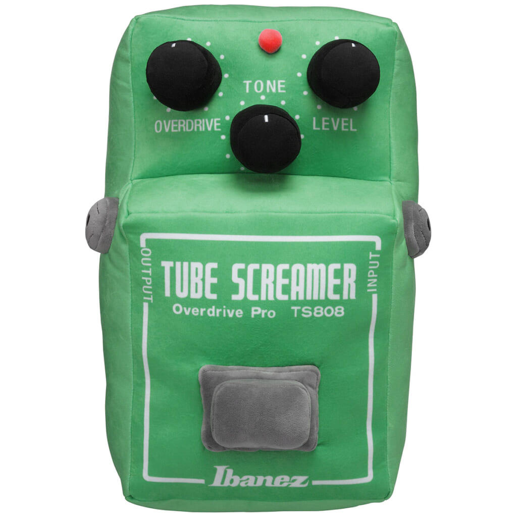 IbanezがTube Screamer TS808を巨大化したぬいぐるみを再発売 TS808