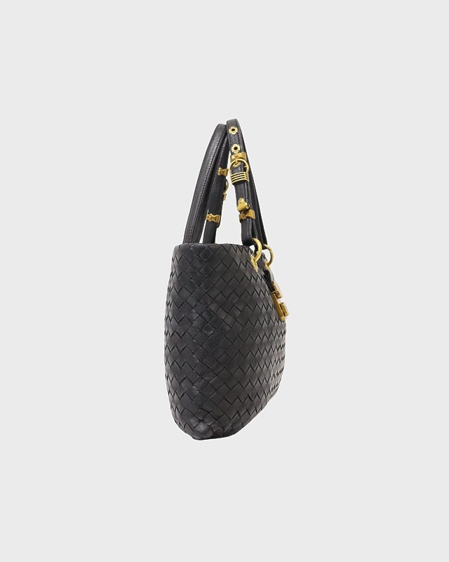 BOTTEGA VENETA イントレチャートレザーハンドバッグ | Hedy