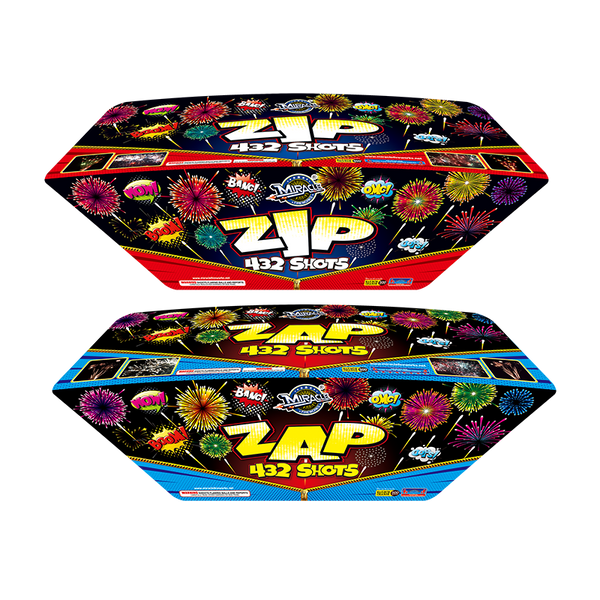 Zip and Zap 432 Shots – Helm Fireworks