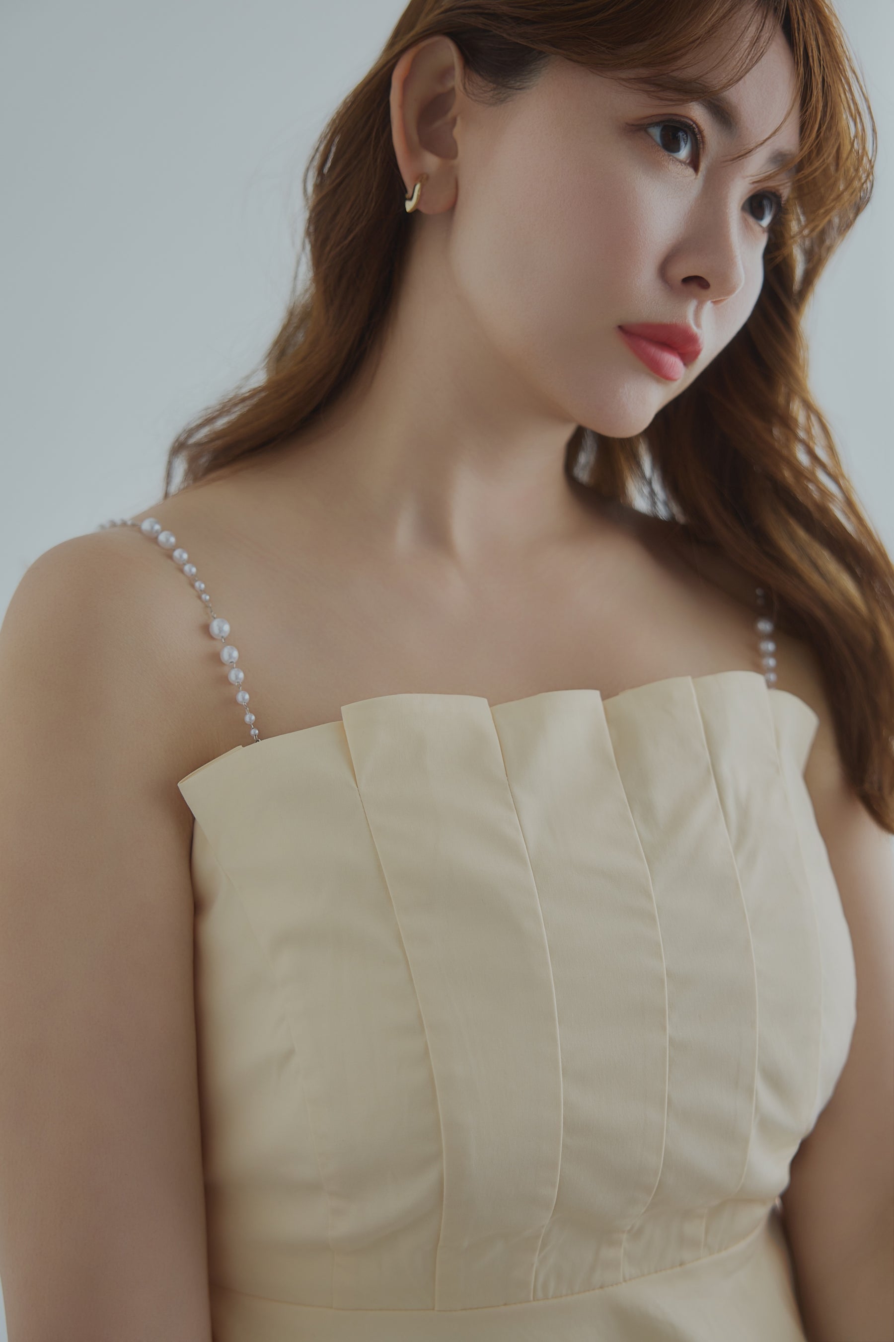 Pearl-Strap Frill Top