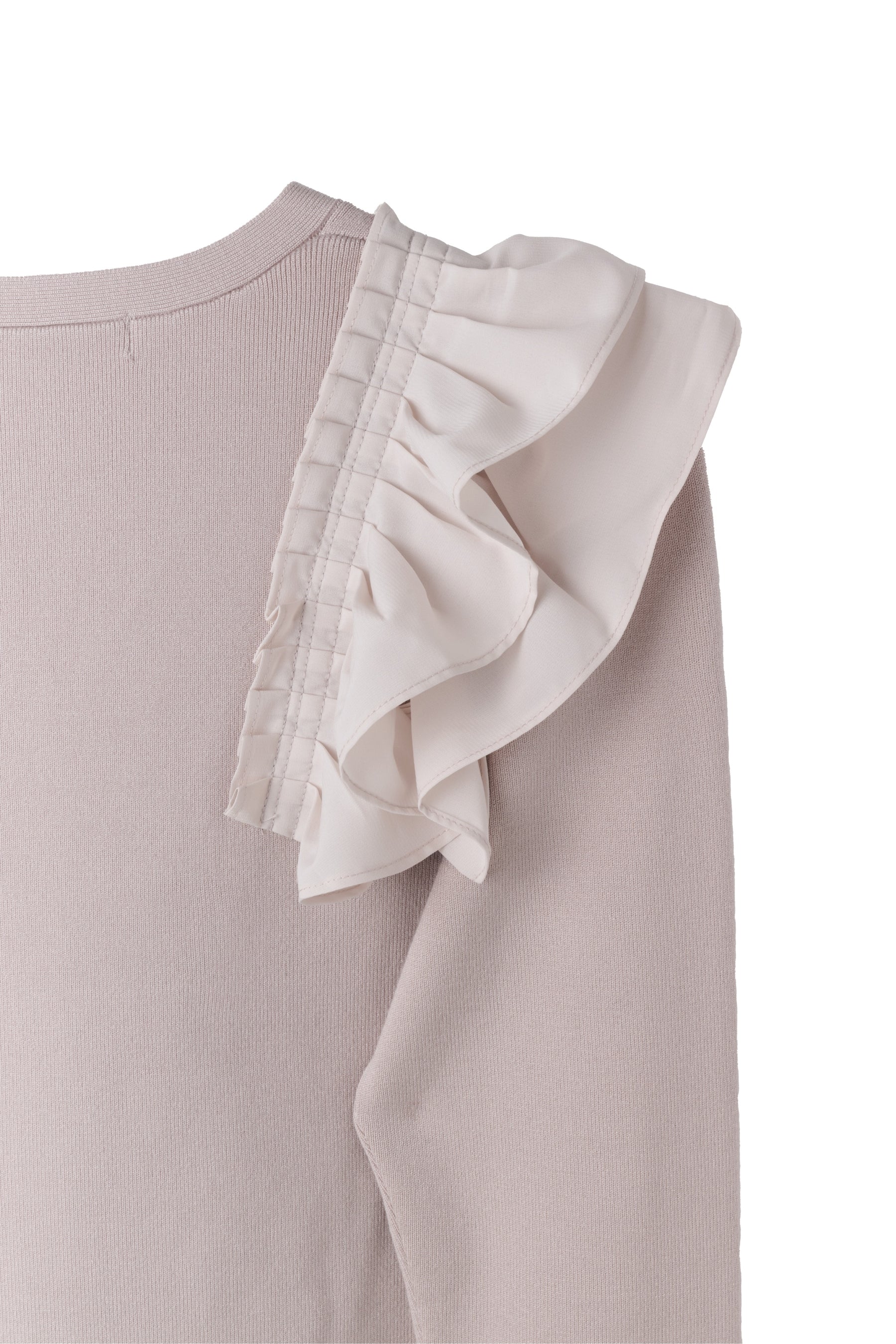 Ruffle Pleated Knit Cardigan