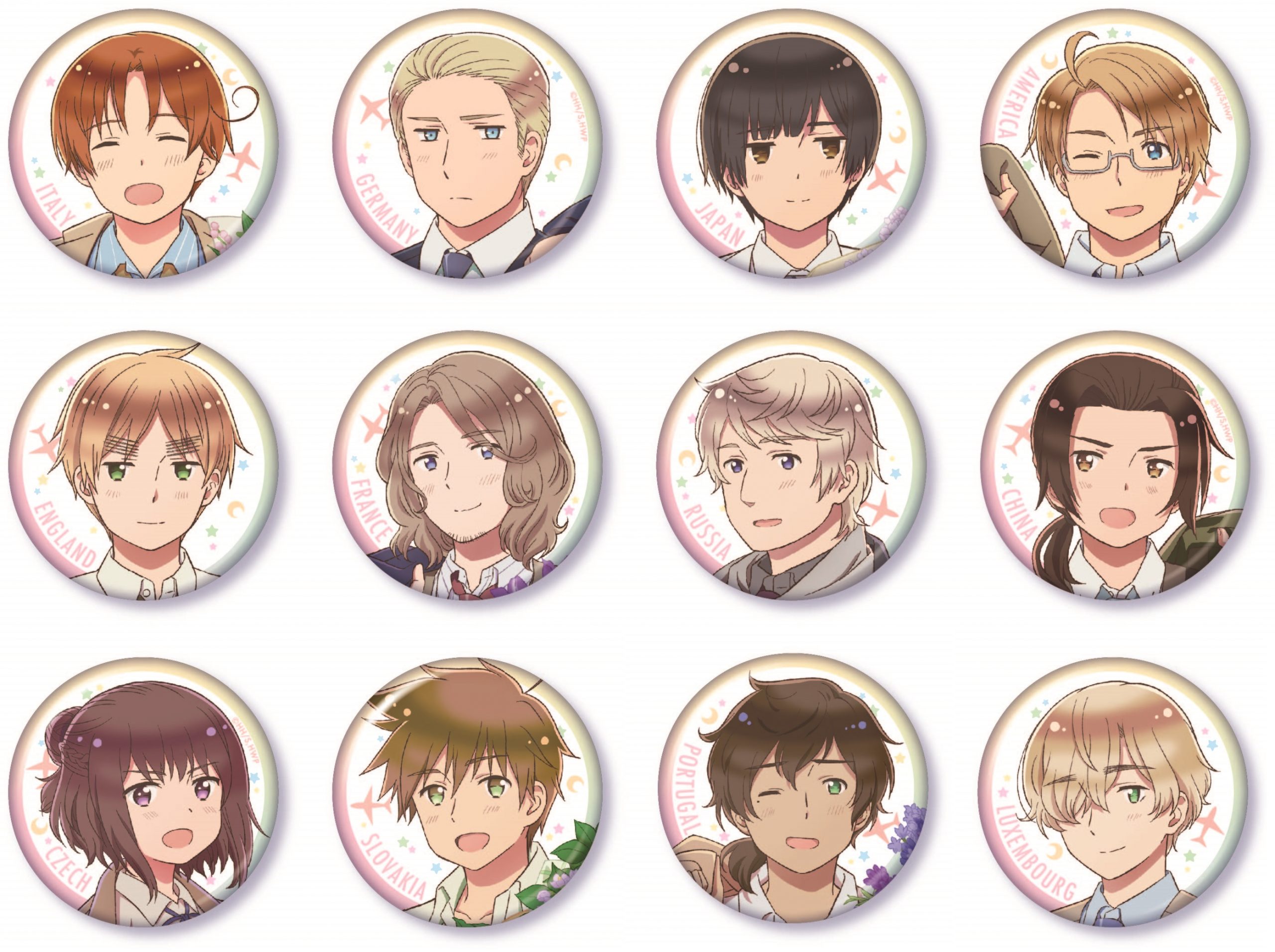 ヘタリア World☆Stars Charadama 缶バッジ |アニメ「ヘタリア World