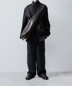 ssstein / シュタイン】HEAVY LINEN HERRINGBONE WIDE EASY TROUSERS
