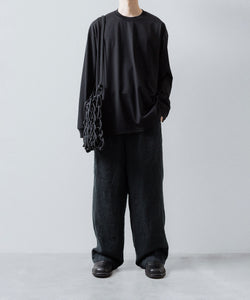 ssstein / シュタイン】HEAVY LINEN HERRINGBONE WIDE EASY TROUSERS
