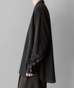 ssstein / シュタイン】OVERSIZED DOWN PAT SHIRT - GINGHAM( KHAKI
