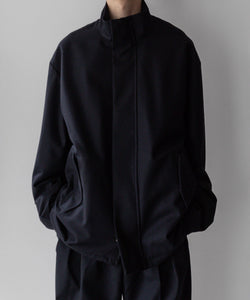 stein / シュタイン】MELTON STAND COLLAR ZIP SHORT JACKET - DARK