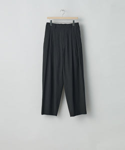 ssstein / シュタイン】SILK NEP CLOTH EASY WIDE TROUSERS - BLACK