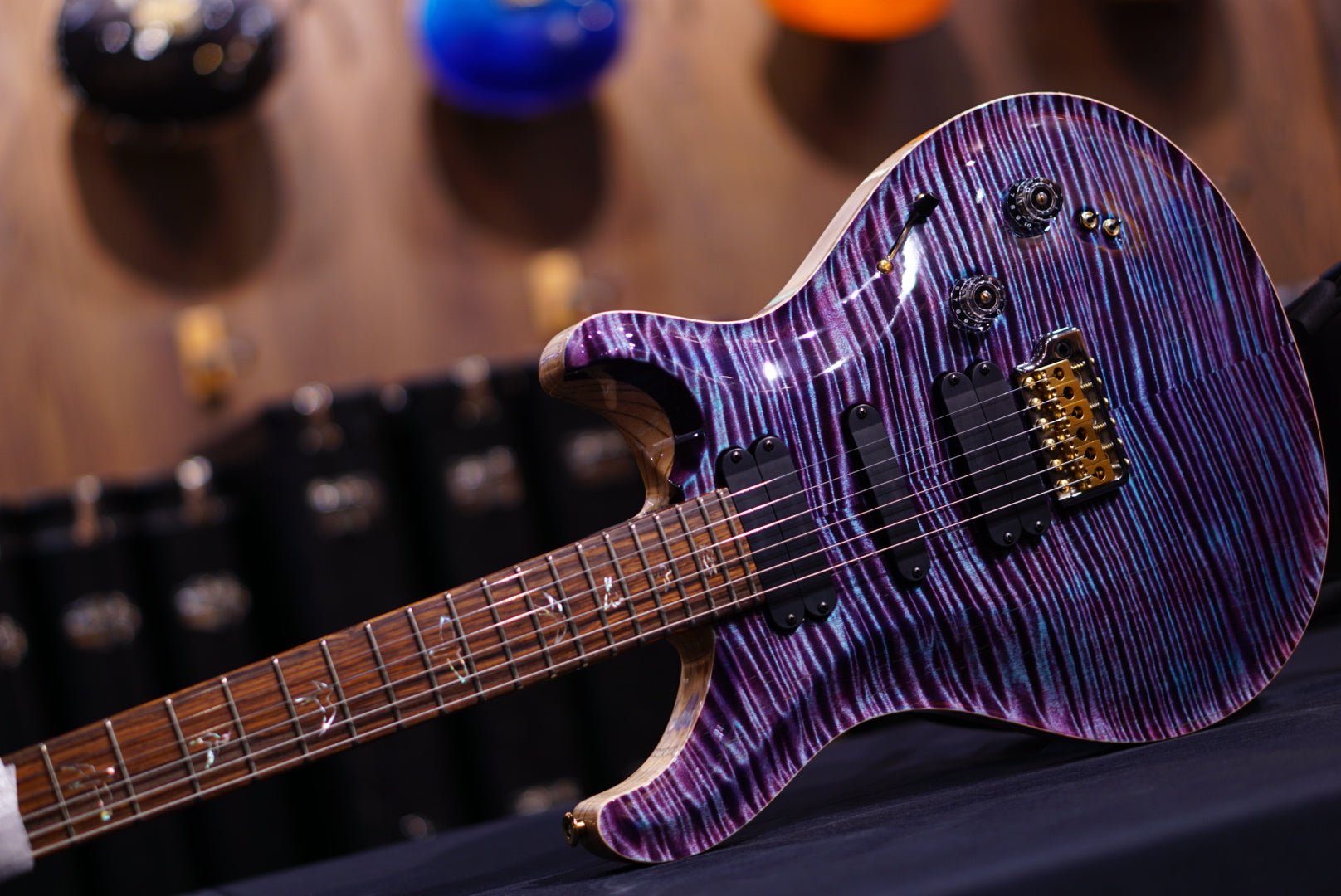 PRS 509 wood library w flame neck Violet 10 Top 0400001