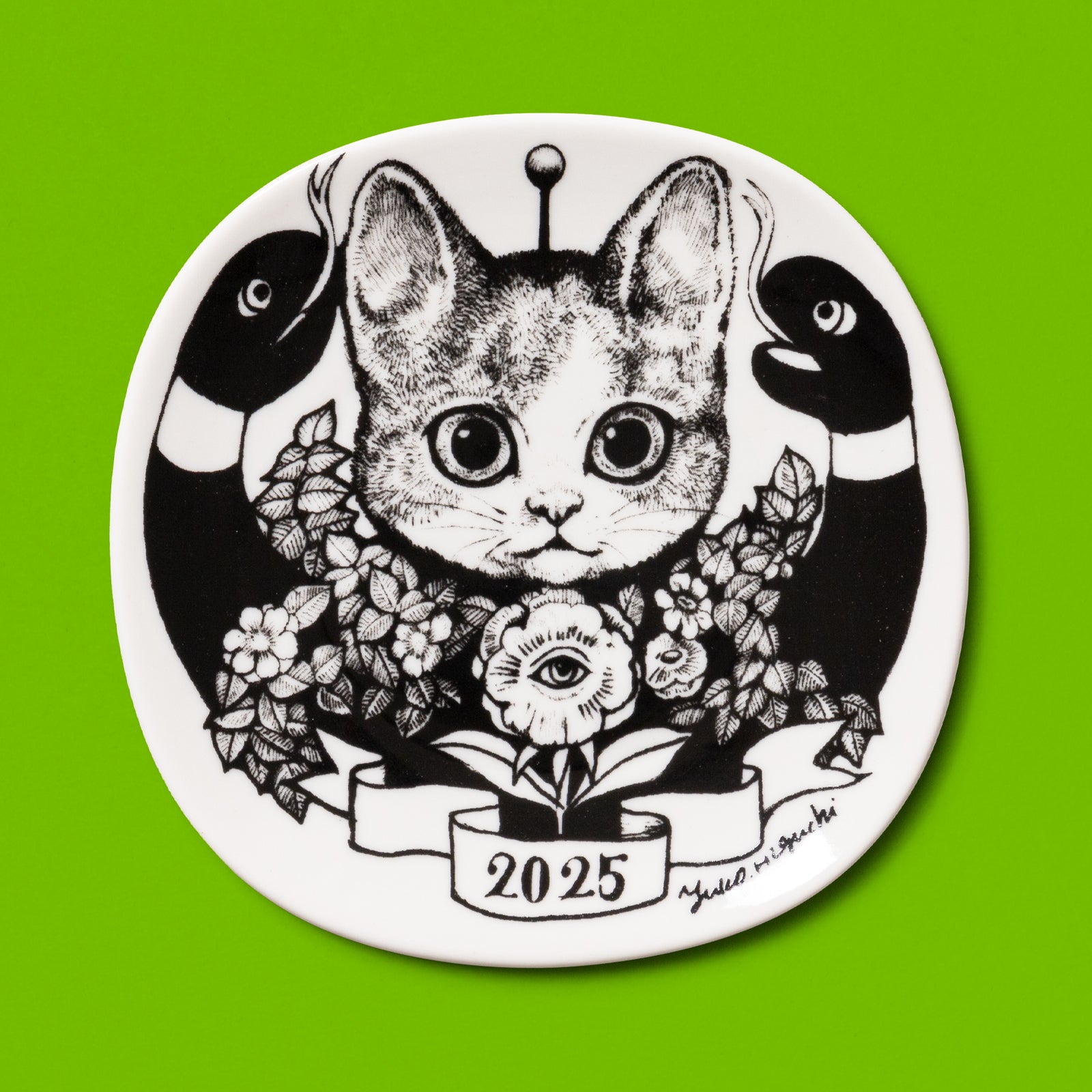 ヒグチユウコ クッキー ブローチ 3Dメガネギュス ミルキーポップ