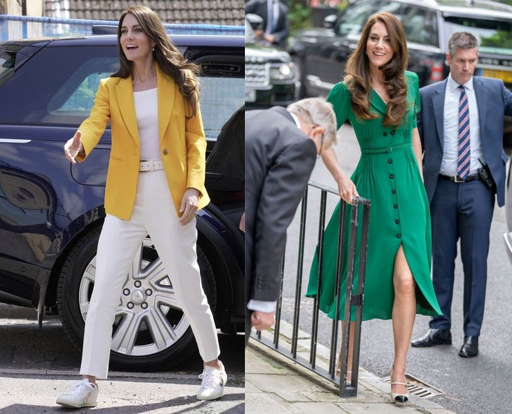 キャサリン妃、初夏を思わせるビタミンカラーファッション