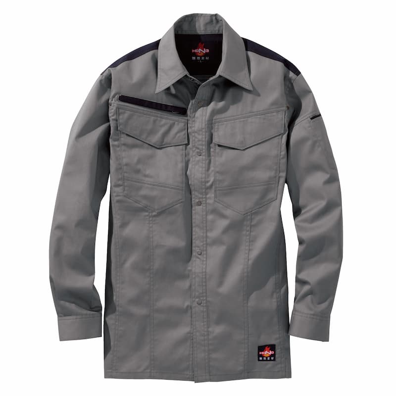 4277難燃薄手シャツ - HOOH VILEA 作業着と電動ファン付き快適ウェアの