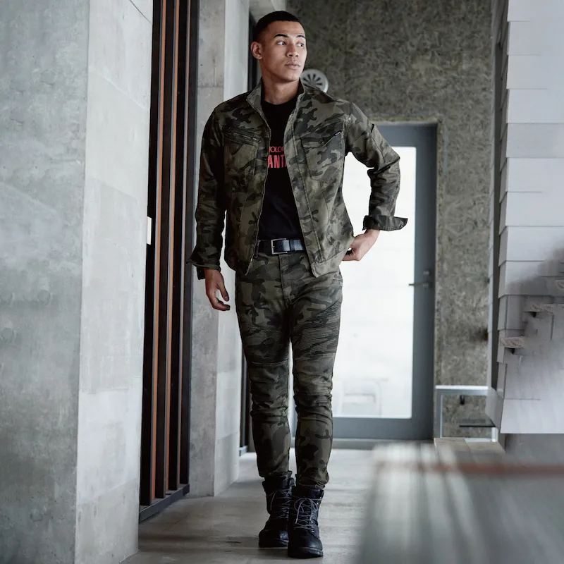 1803デニム蛇腹ジャケット - HOOH VILEA 作業着と電動ファン付き快適