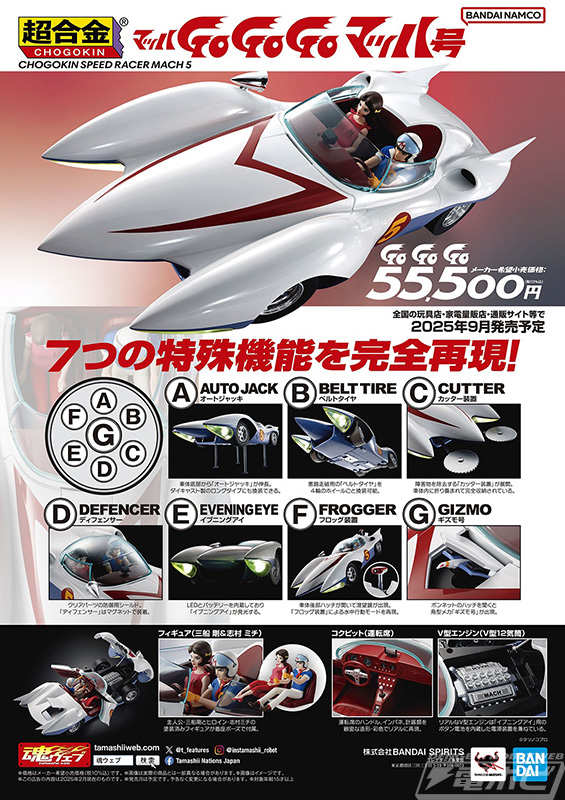 1/18スケールで7つの特殊機能を完全再現！フィギュア「超合金 マッハ
