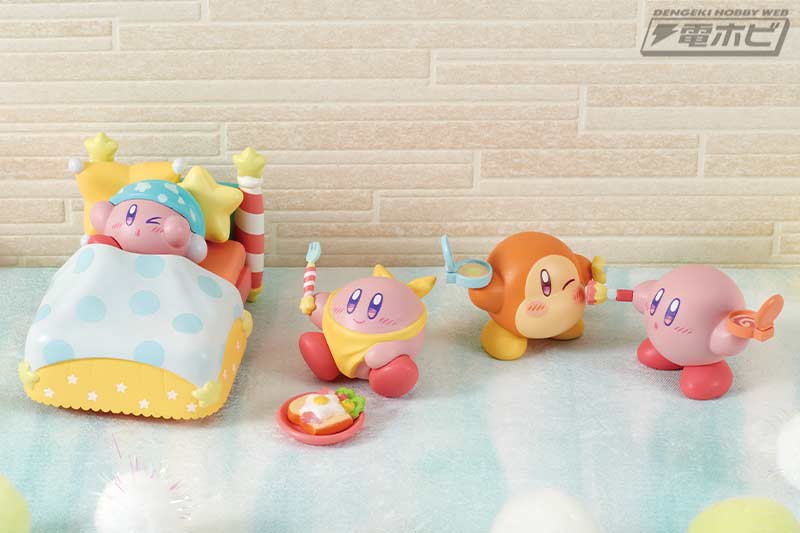 カービィ・ハッピーモーニング』で描かれた朝のカービィたちを立体化