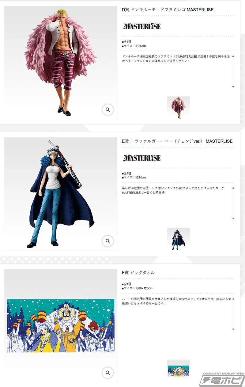 一番くじ ワンピース The Unbreakable Law」の全ラインナップ公開