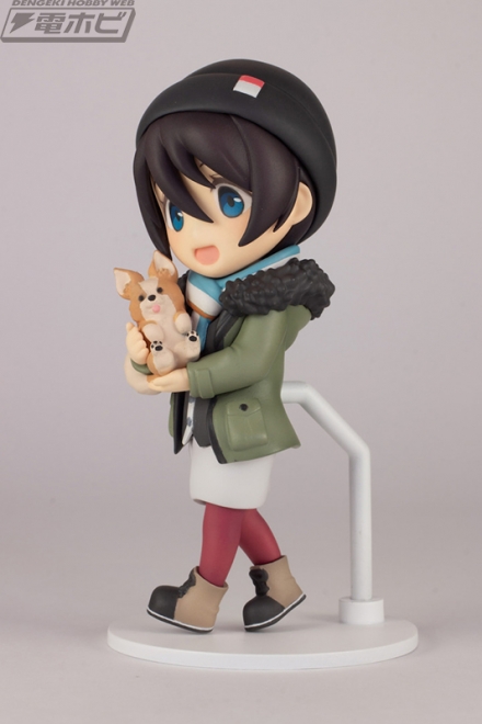 ゆるキャン△』斉藤恵那が愛犬・ちくわを抱えた姿でミニフィギュア化