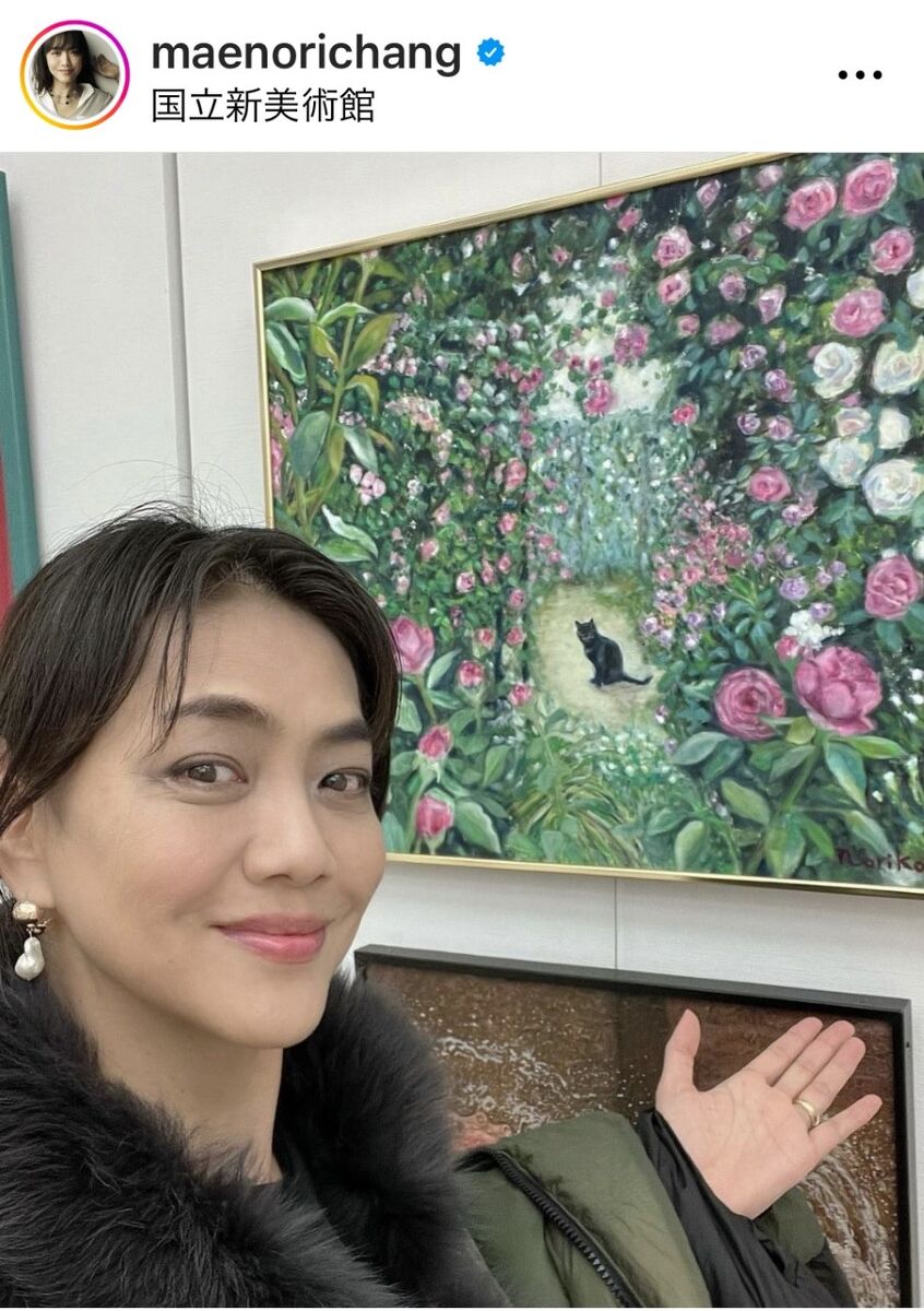 57歳・前田典子、国立新美術館で誇らし絵画コンクール入賞の自作絵画
