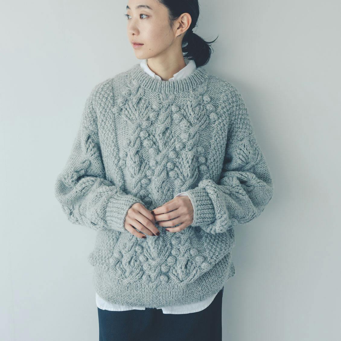 yuni / ユニ / 植物柄のハンドニット - 北欧、暮らしの道具店