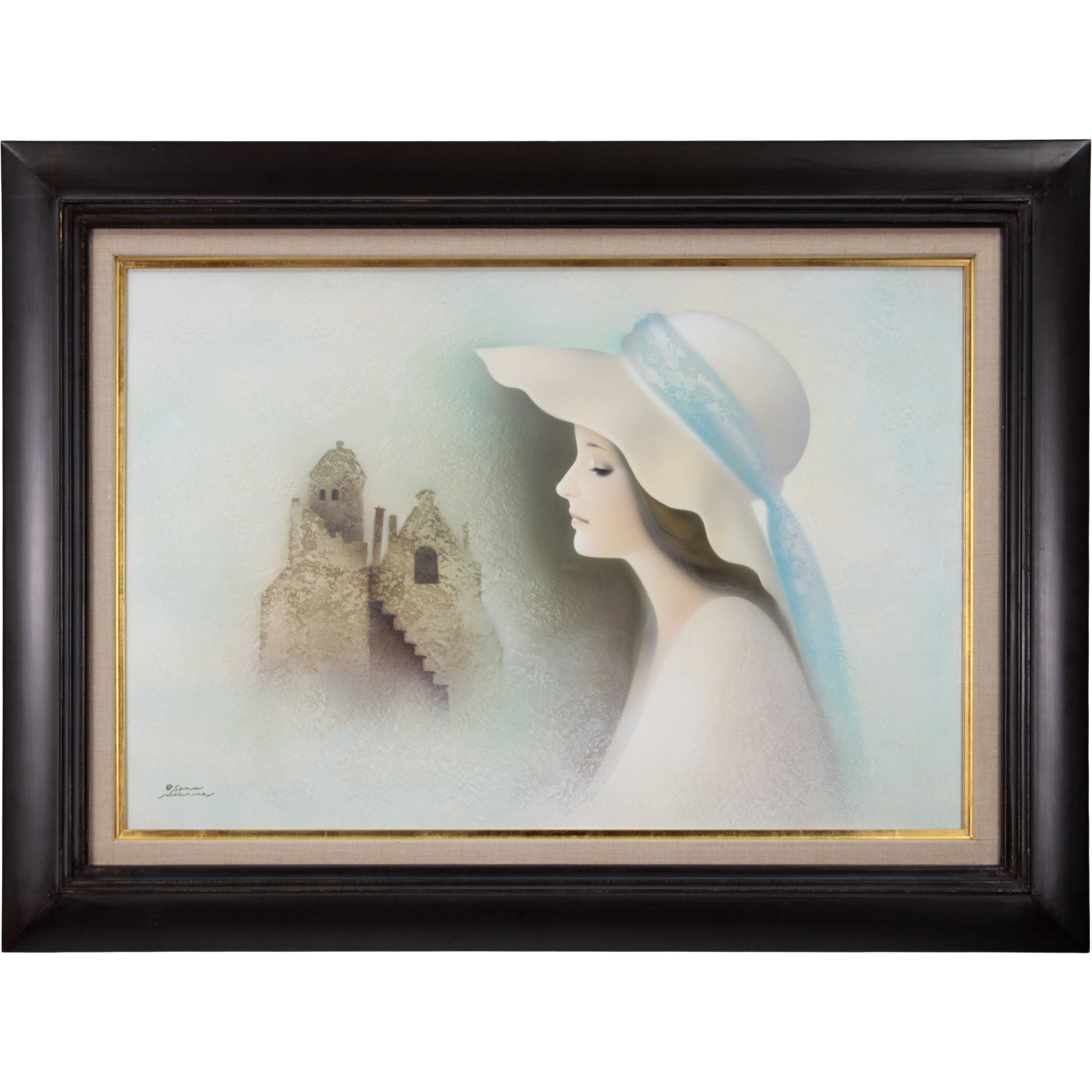 中原脩 『少女の家』 油彩画 - 北海道画廊