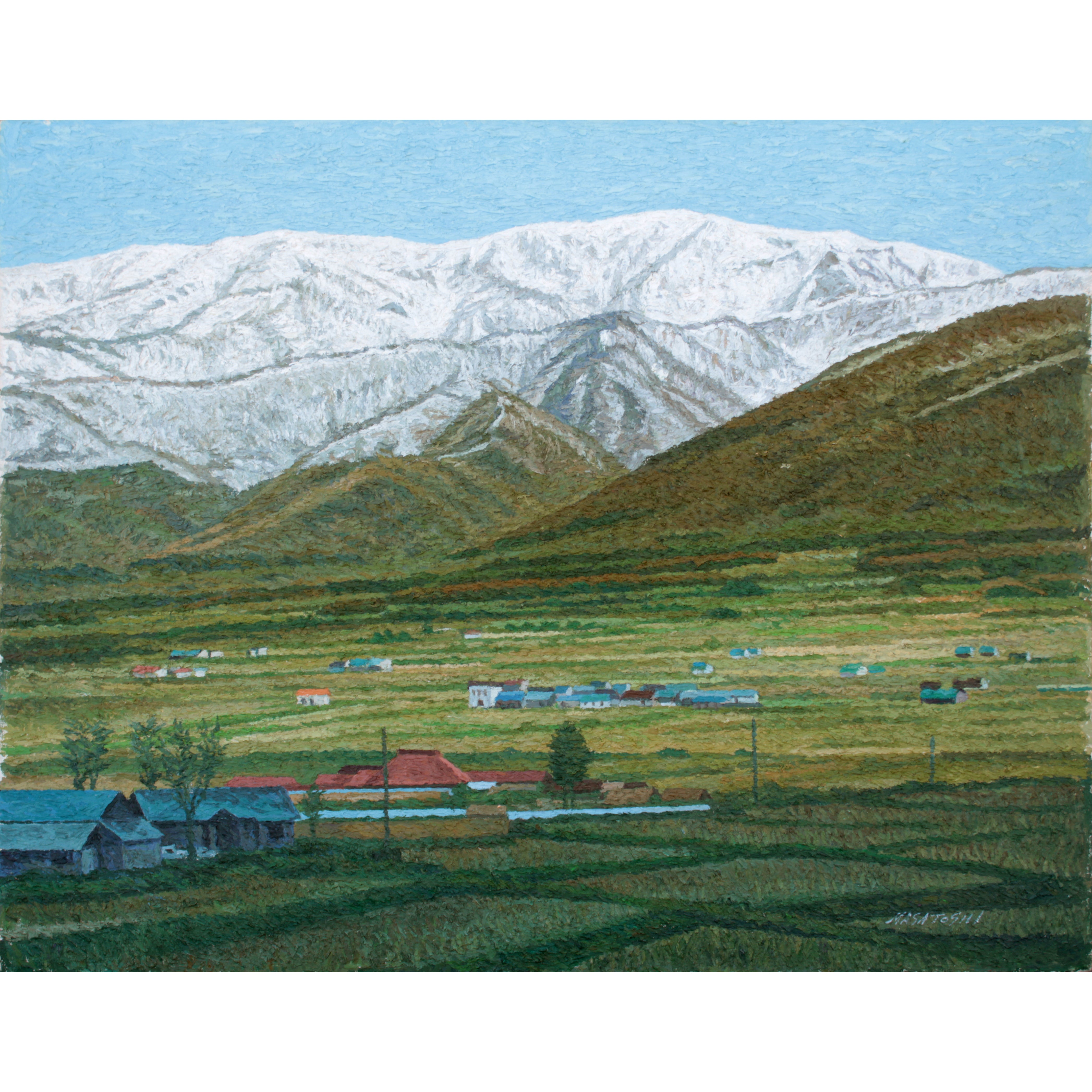 渡辺正敏 『風景』 油彩画 - 北海道画廊