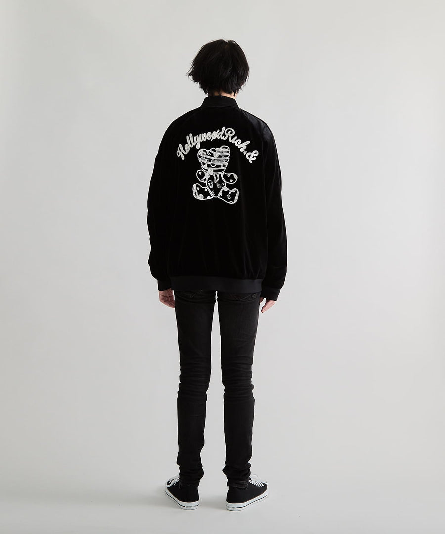 パンクベアチェーン刺繍別珍スカジャン / Hollywood Rich