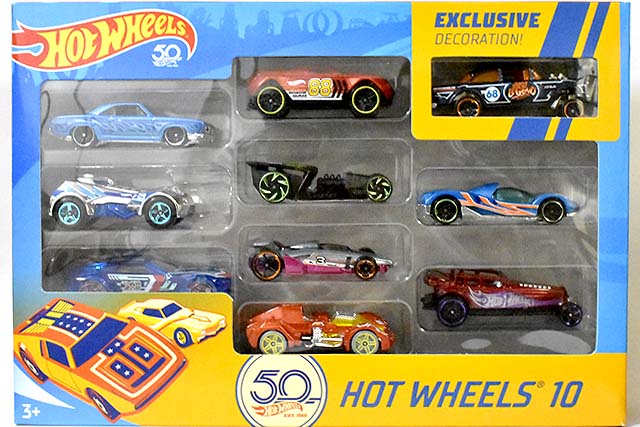 HW 50TH ANNIVERSARY 10-CAR PACKが届いたので、パッケージ外観と開封