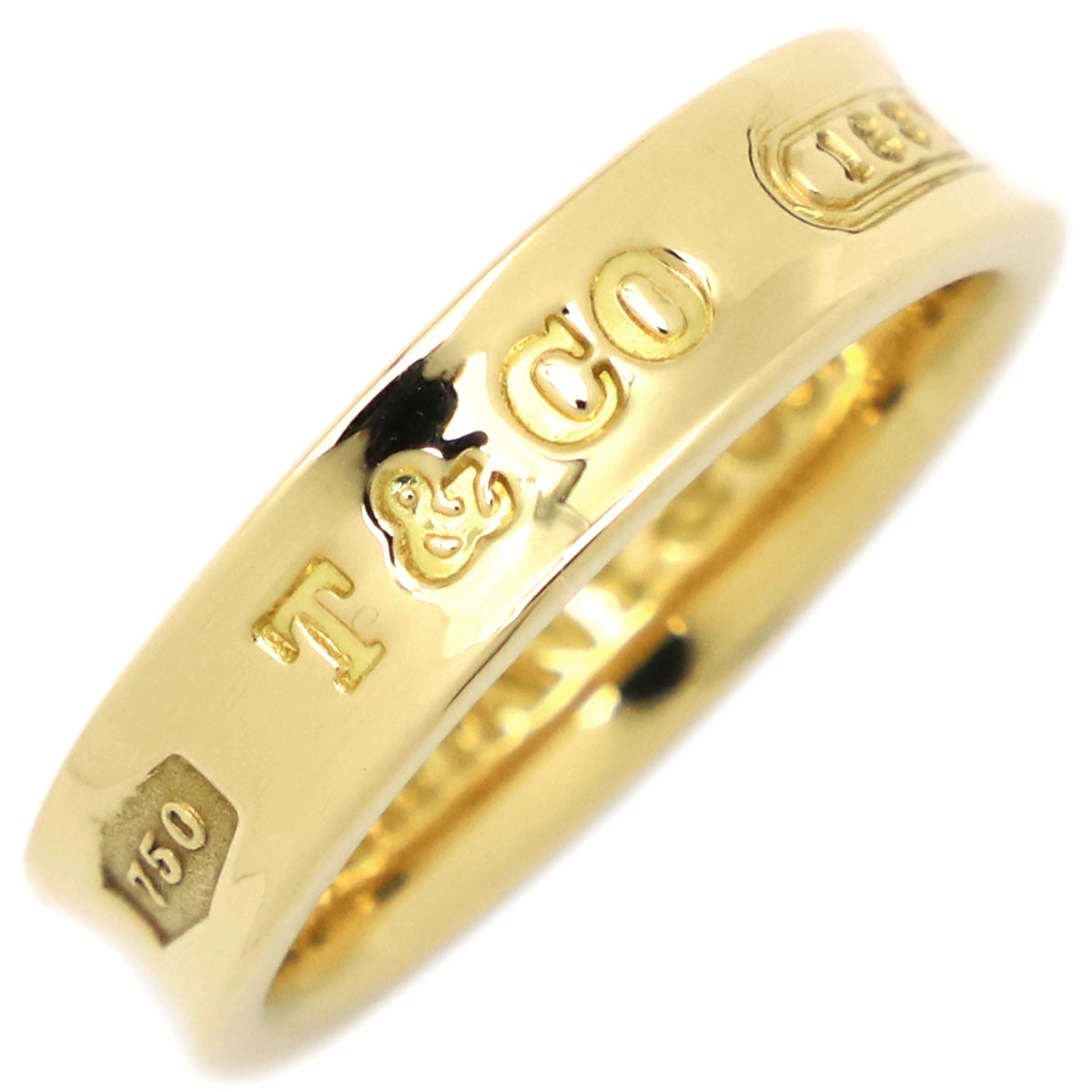 ティファニー Tiffany & Co 1837 ナロー イエローゴールド K18YG