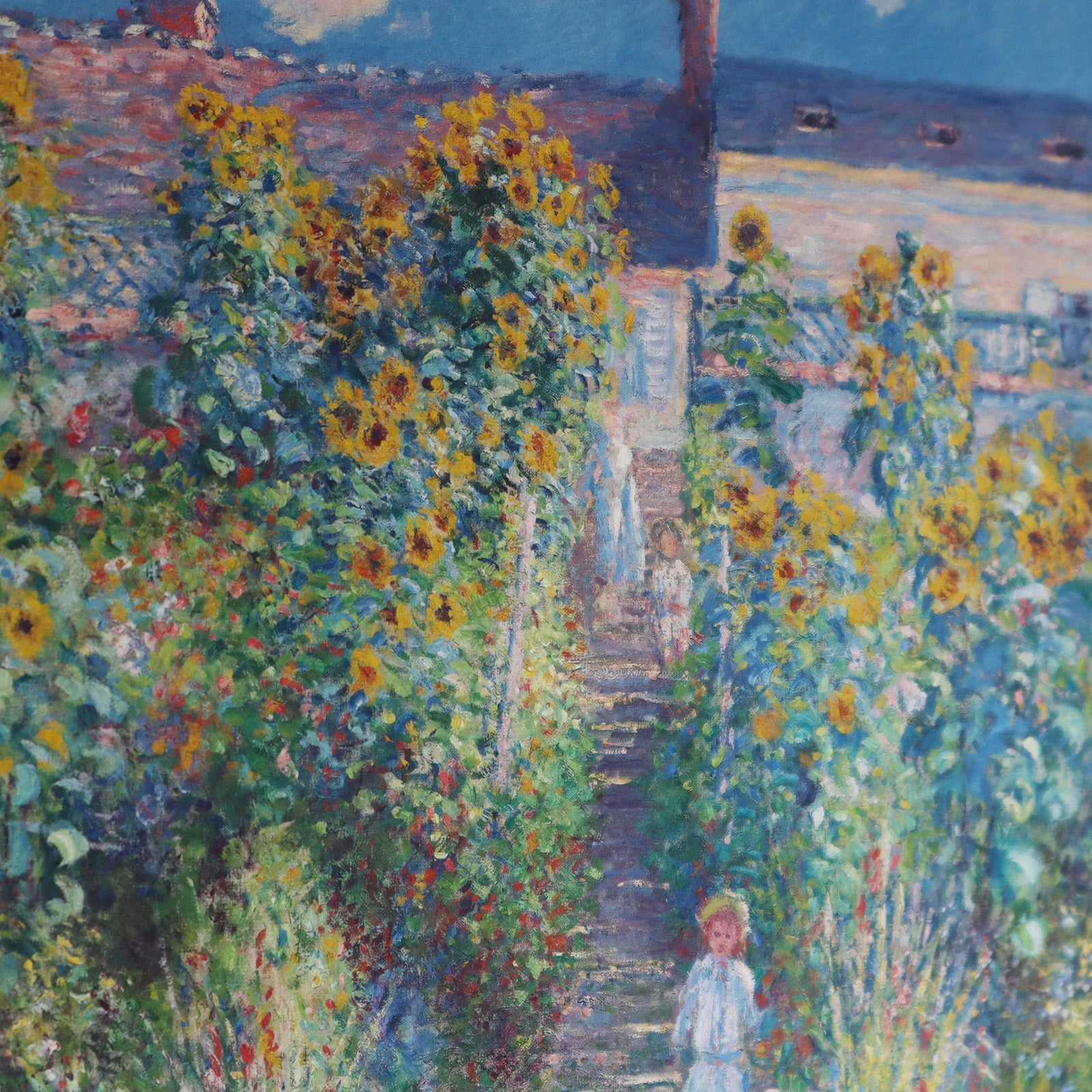 クロード・モネ 「ヴェトゥイユの画家の庭」アートポスター（フレーム