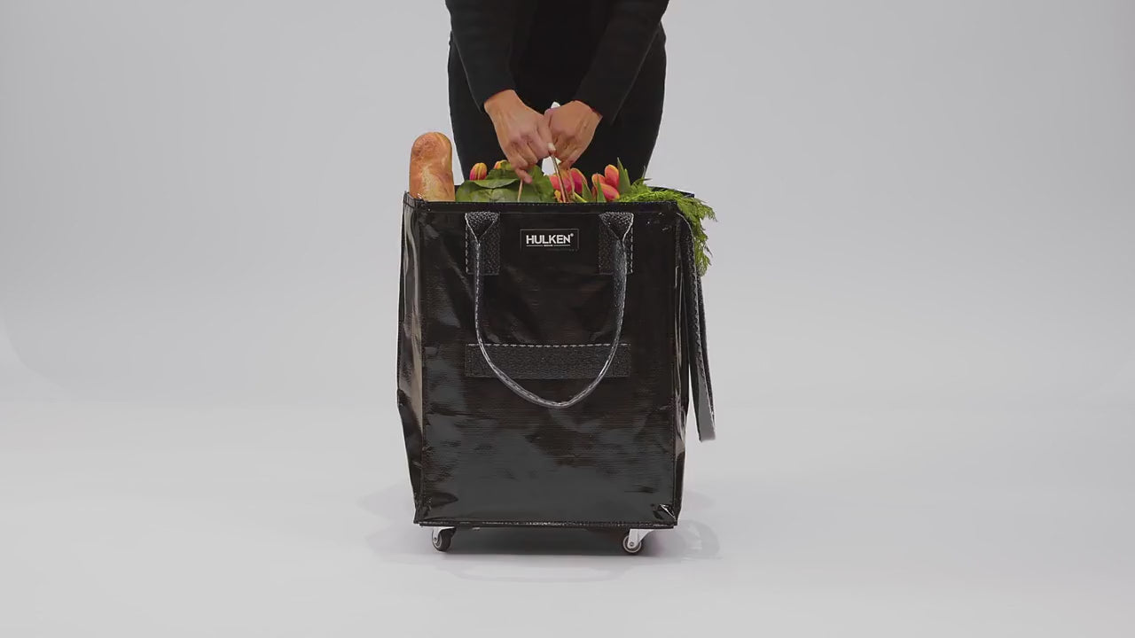 Durable Black Tote Bag | Rolling Bag on Wheels – Hulken®