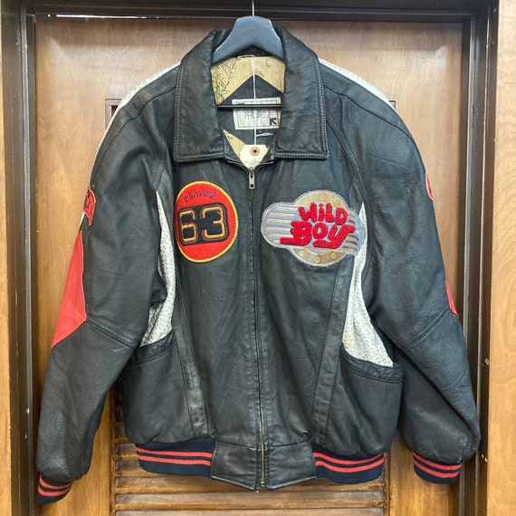 Vintage 1980's “wild Boy” New Wave Hip Hop Animal Print Leather