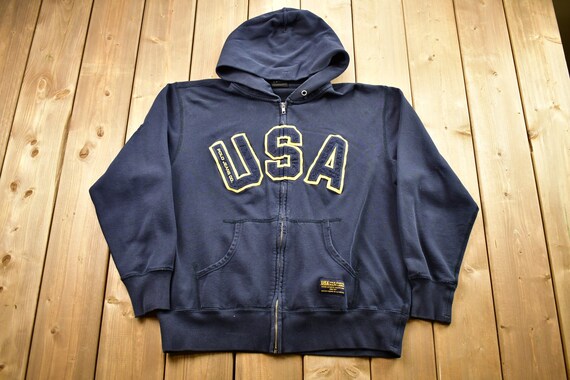 Vintage 1990s Polo Jeans Co Ralph Lauren Full Zip USA Hoodie
