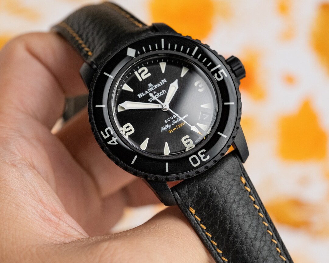 ブランパン x スウォッチ オーシャン オブ ストーム用ブラック