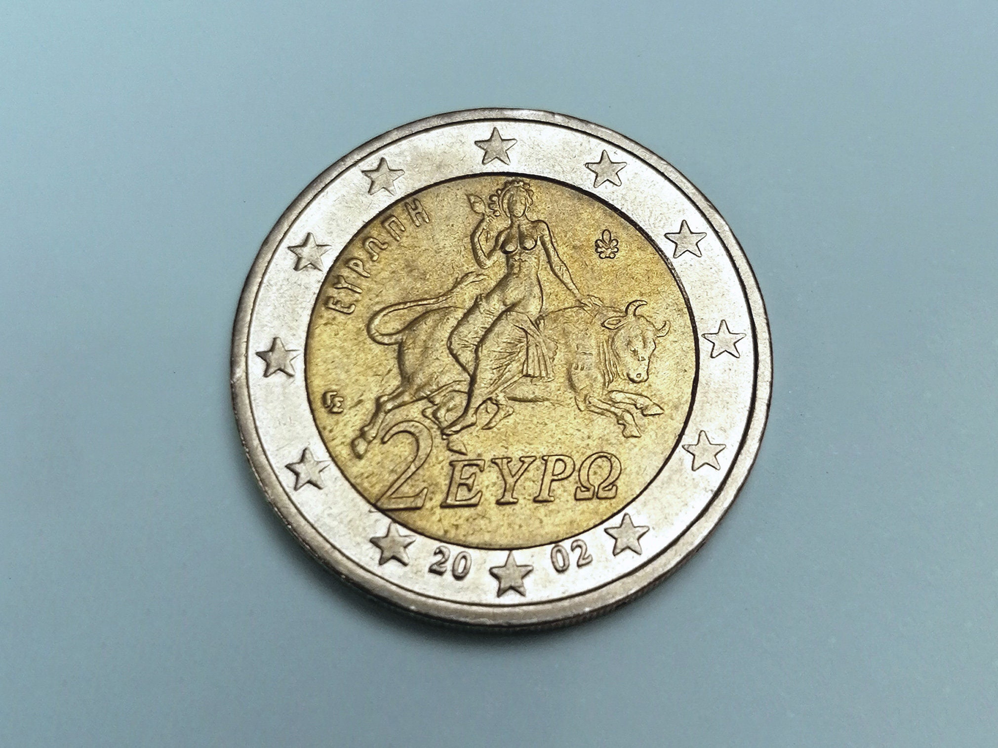 希少な 2 EUR ユーロコイン 2002 ギリシャ - 「ヨーロッパの誘拐