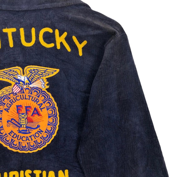 Vintage 80s FFA Corduroy Jacket National FFA Kentucky Christian