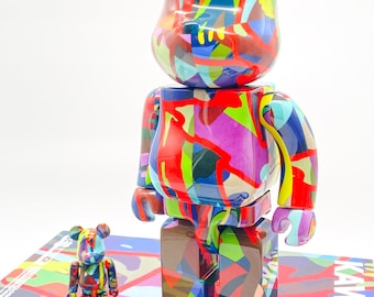 Bearbrick KAWS TENSION 100+400% Medicom Toy - Etsy
