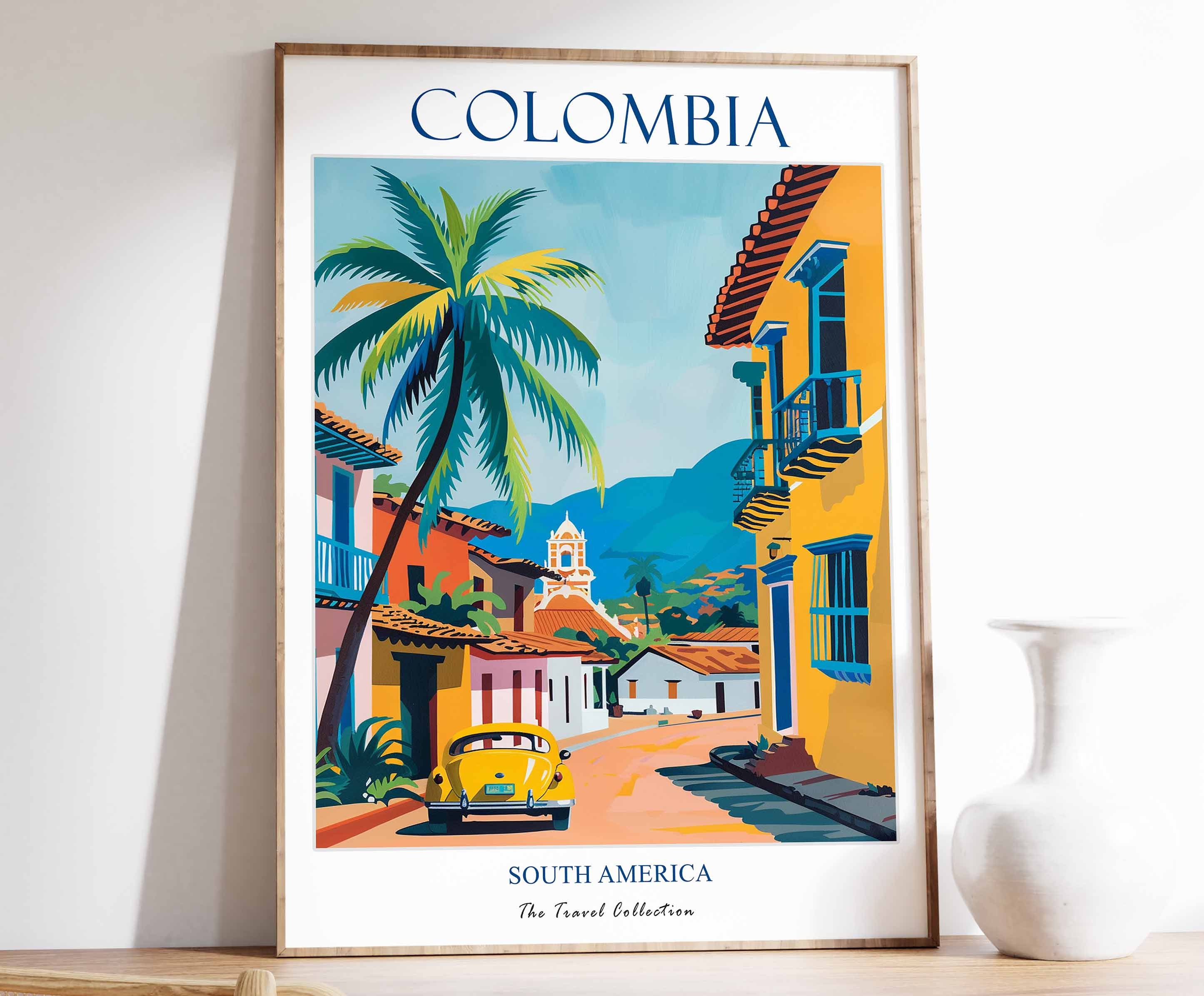Colombia Print, Colombia Travel Poster, South America Travel Art