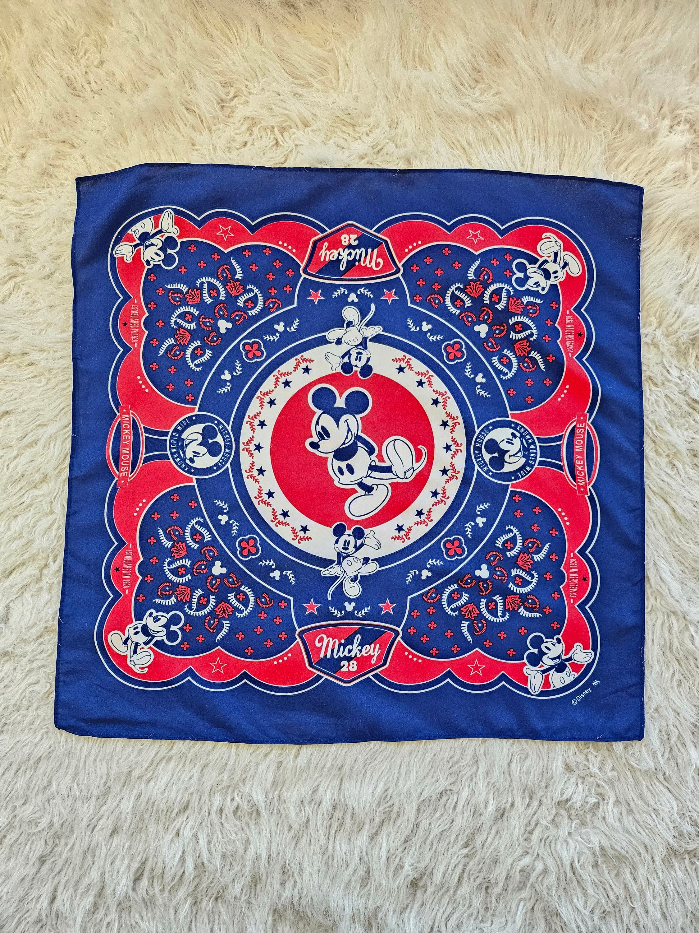 ヴィンテージ ミッキーマウス ウォルトディズニー バンダナ ハンカチ