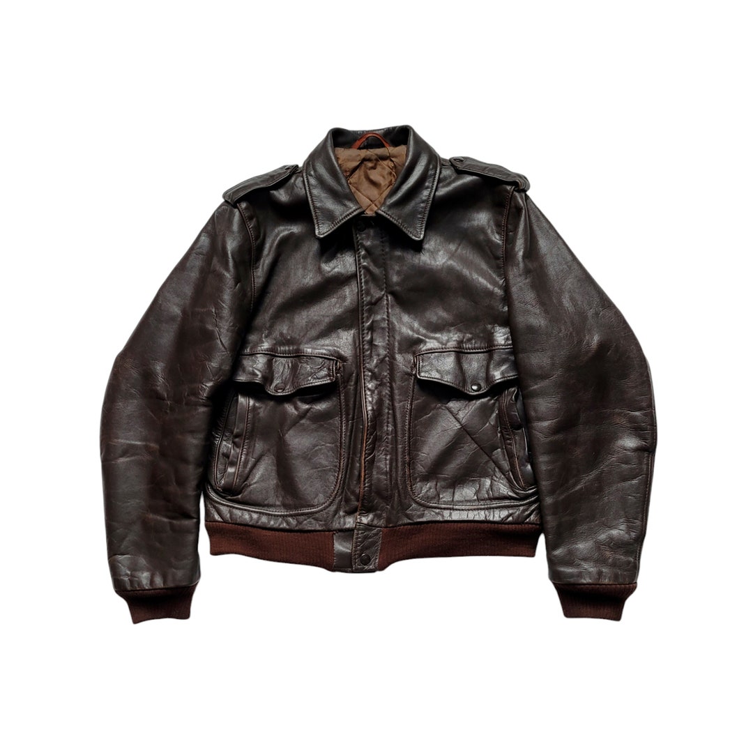 Original Rare Vintage 70s Schott NYC I-S-674-M-S/A-2 Type Leather