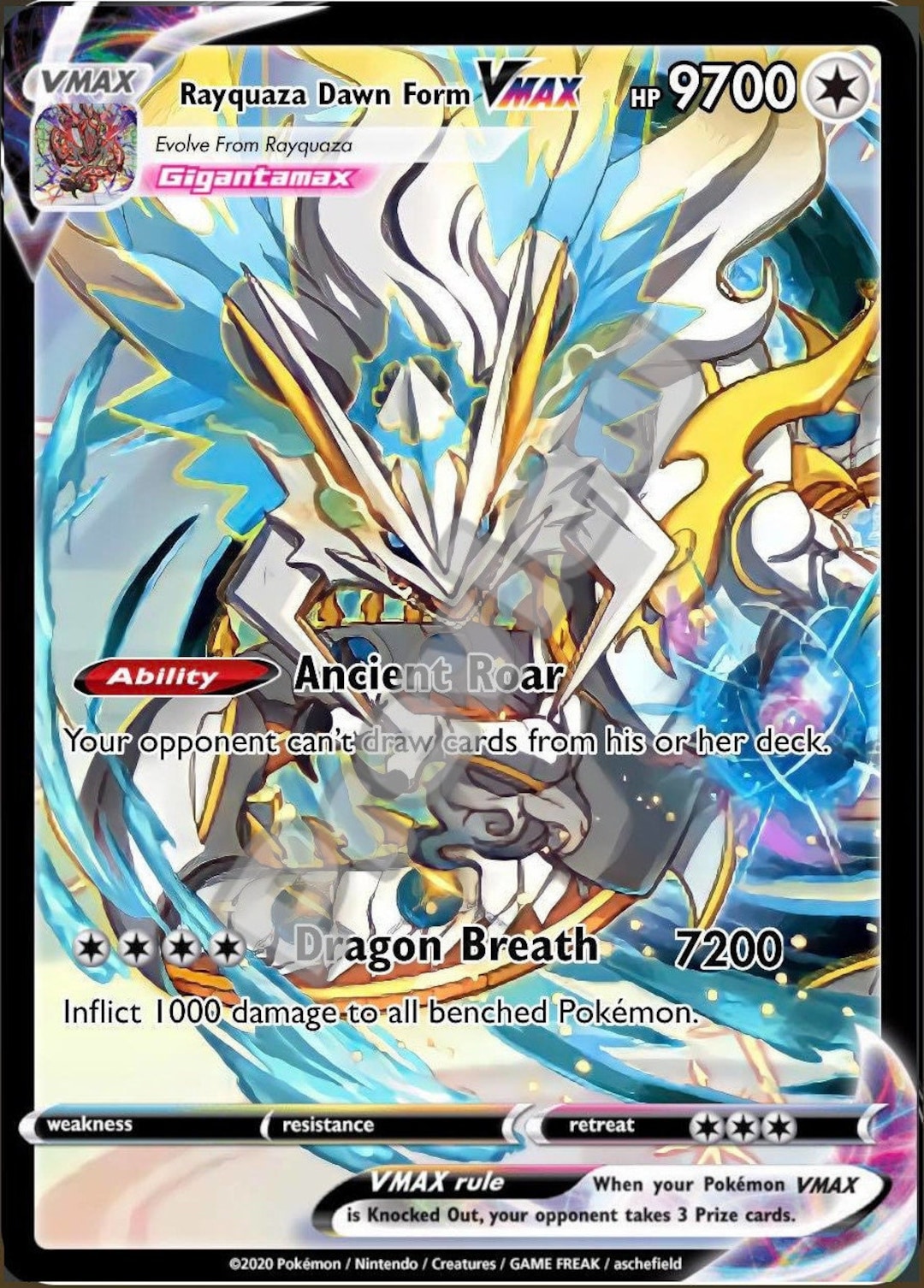 レックウザ 暁のフォルム VMAX ポケモンカード - Etsy 日本