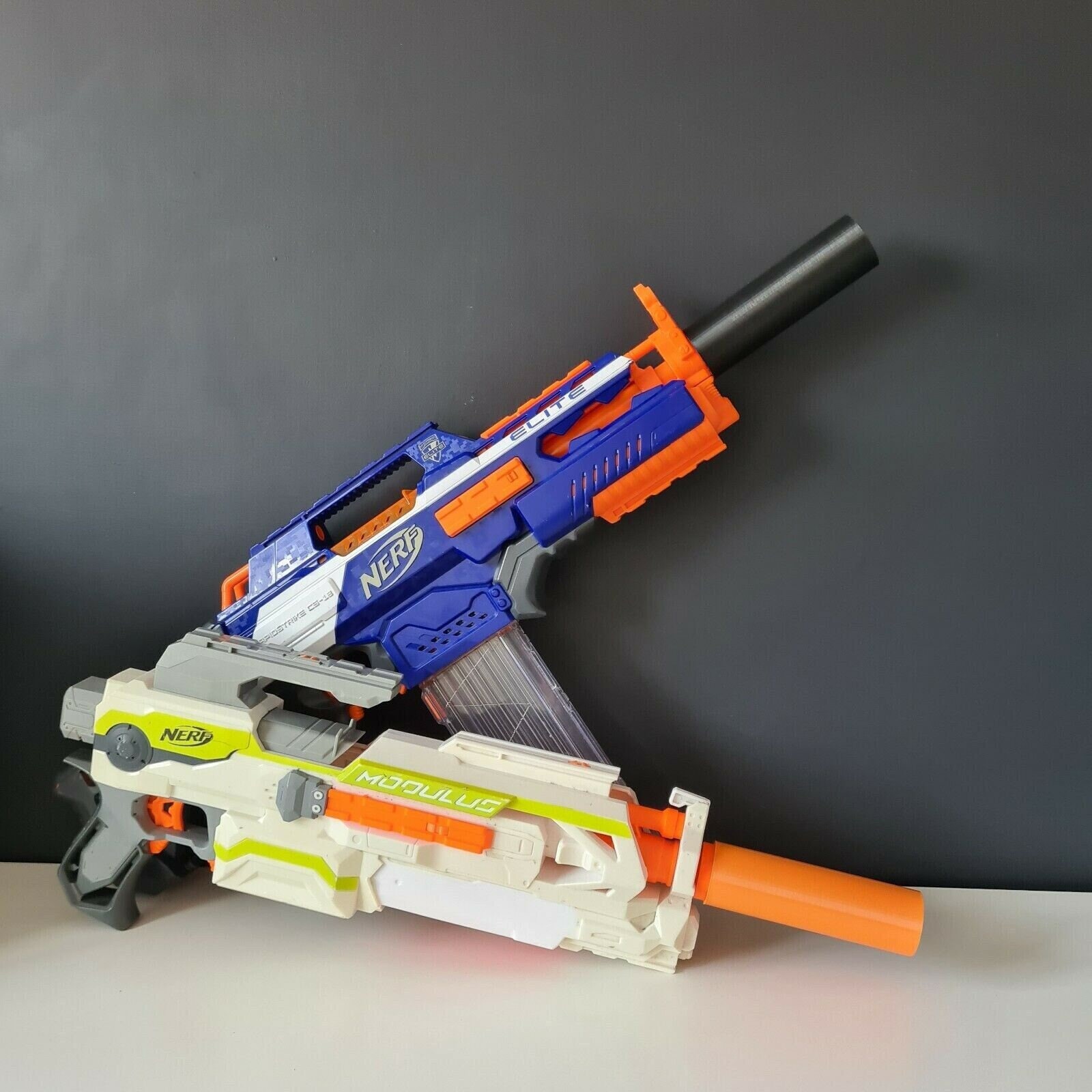 Nerf Silencer Mod Barrel Attachment / Extension for Rapidstrike