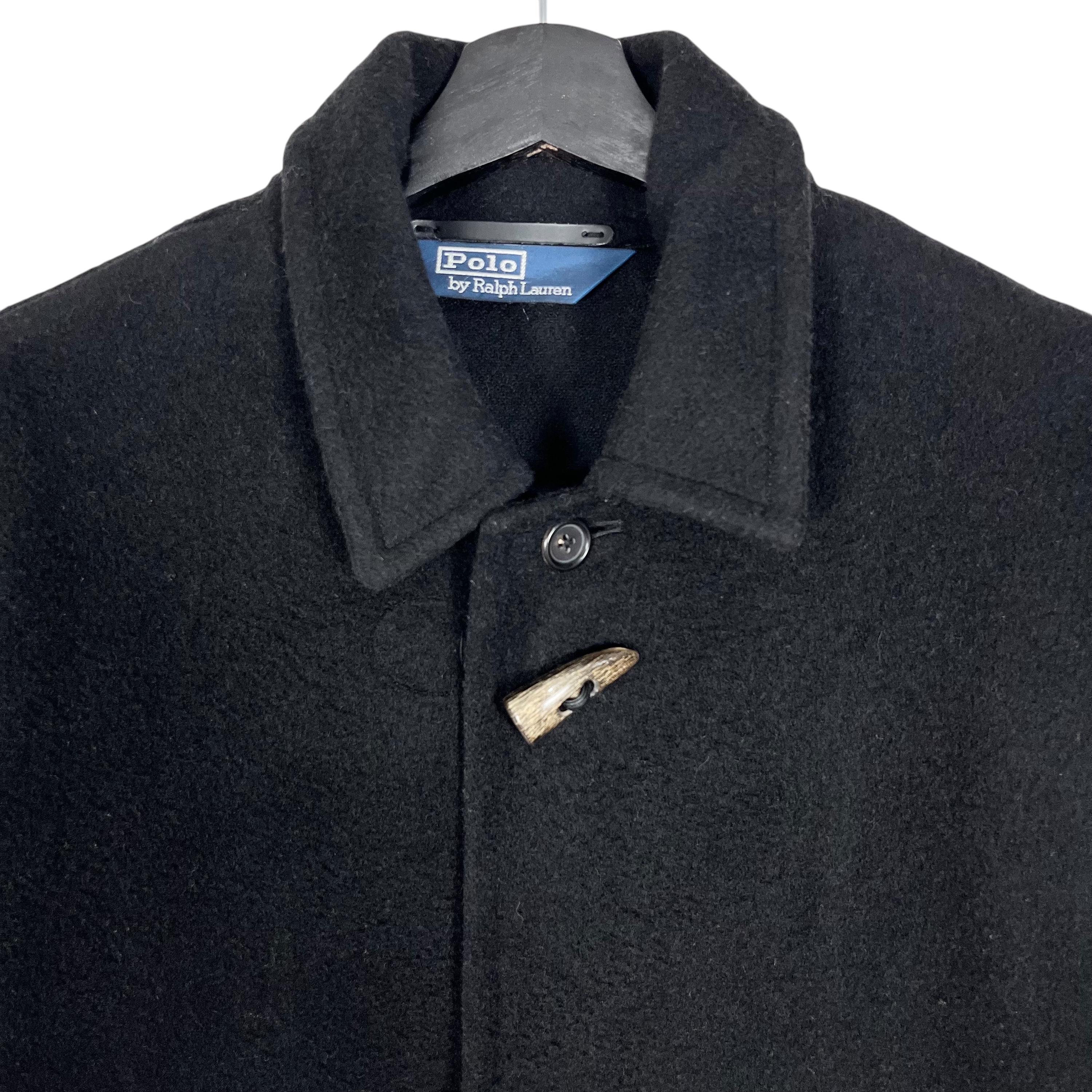 ポロ ラルフローレン メンズ ウール ダッフルコート ブラック サイズM