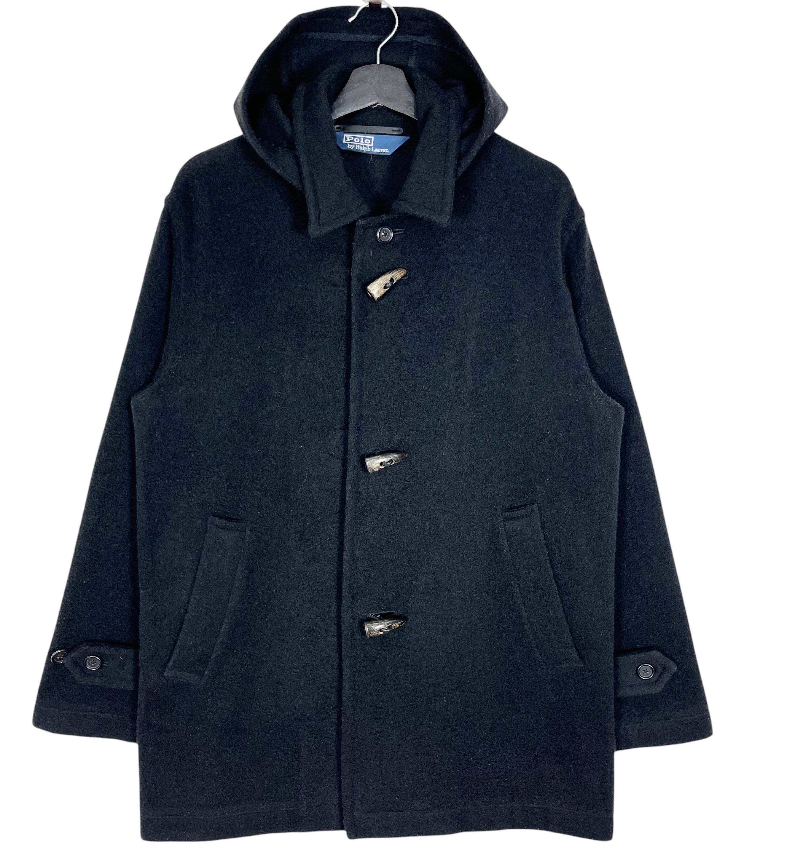 ポロ ラルフローレン メンズ ウール ダッフルコート ブラック サイズM