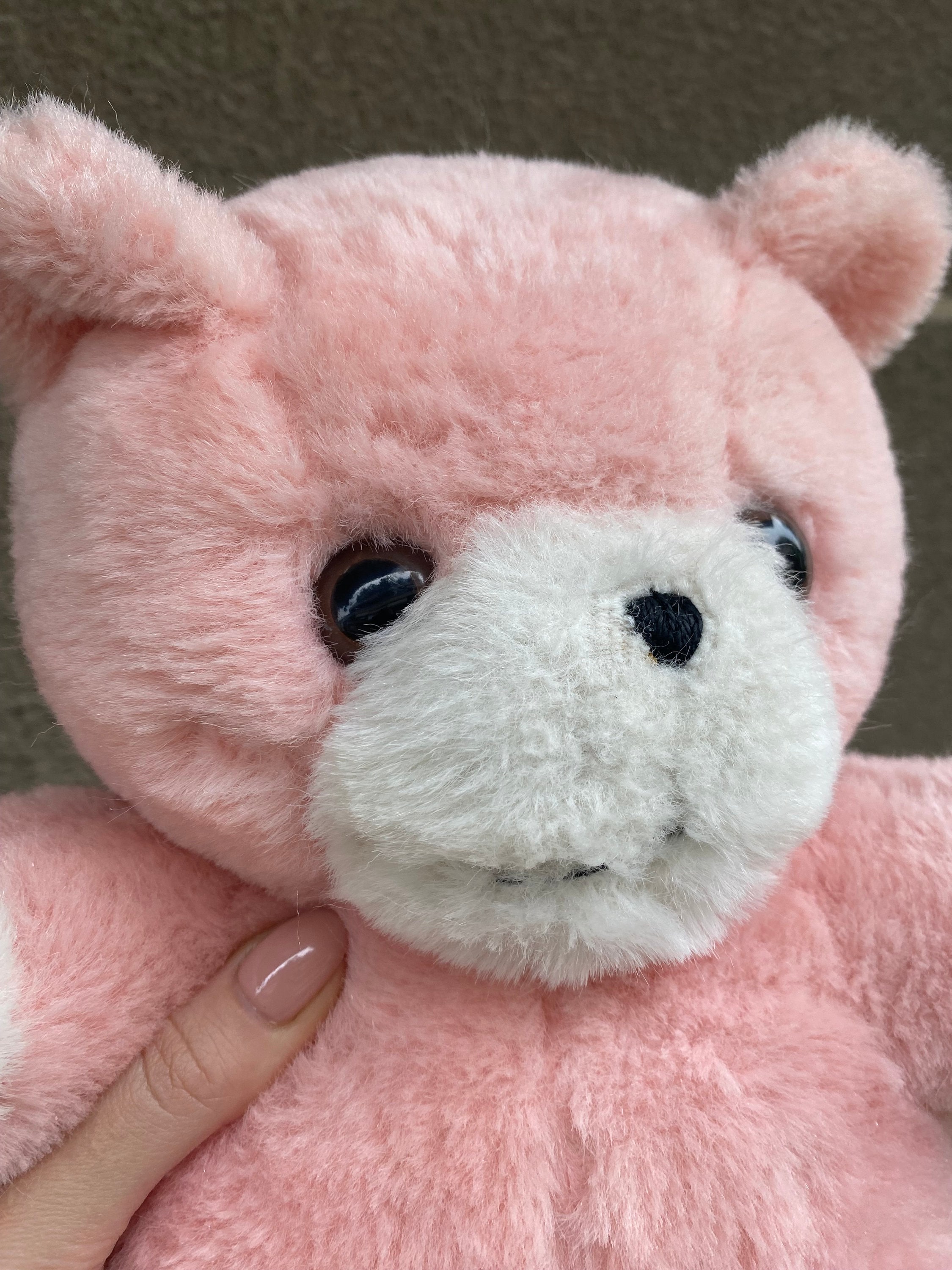 ヴィンテージ ピンクベア ぬいぐるみ：1970年代のコレクターズアイテム