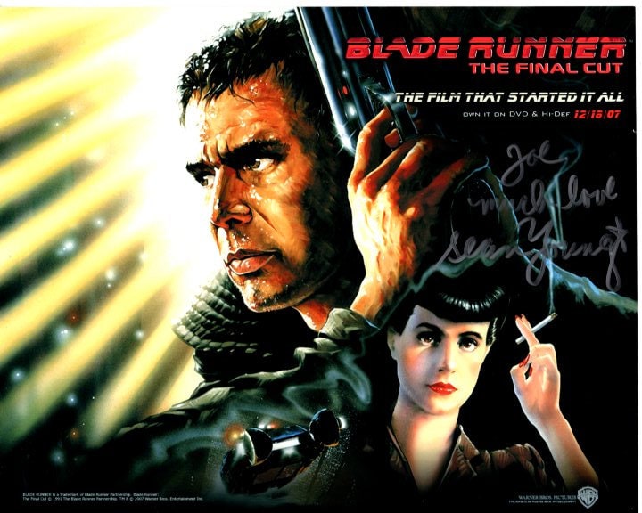 ショーン・ヤングのサイン入り8x10ブレードランナーレイチェル写真