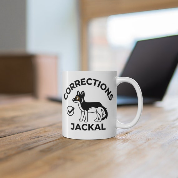 Late Night Corrections Mug, Corrections Jackal, Late Night Show