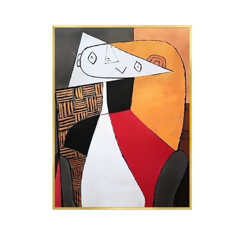 パブロ・ピカソ「座る女性」28 x 39インチ 美術館品質の手描き油絵複製