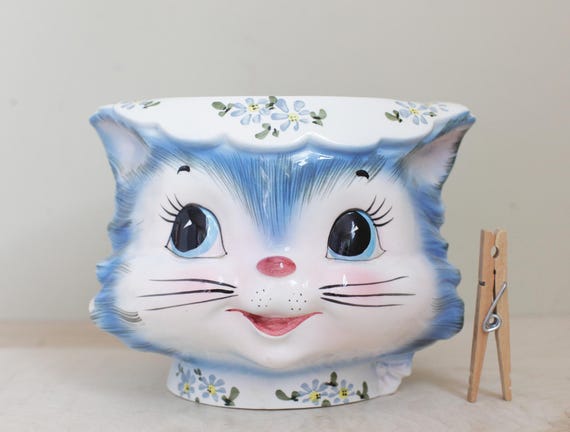 Lefton Miss Priss Kitty Cat Cookie Jar #1502 NO Lid!/ Super Cute