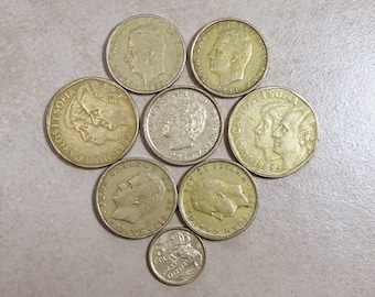 スペイン・ペセタ貨幣コレクション：1946-1996年 外国通貨セット